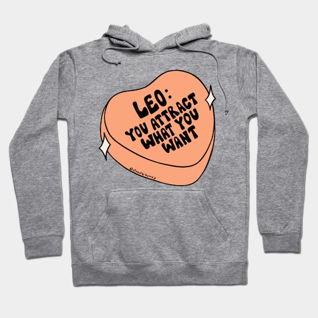 Leo Conversation Heart Hoodie by Doodle by Meg